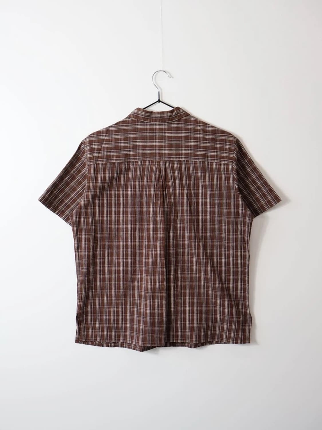 Jino House Brown Linen Check Shirt 상품이미지5