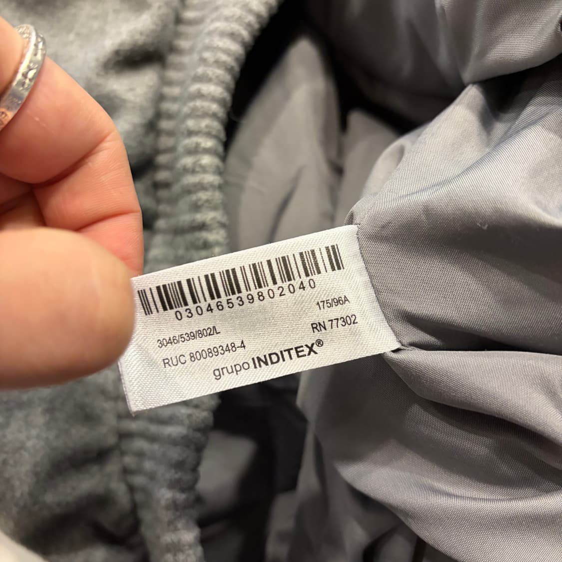 [L] 자라 회색 봄버 자켓 그레이 B446 상품이미지7