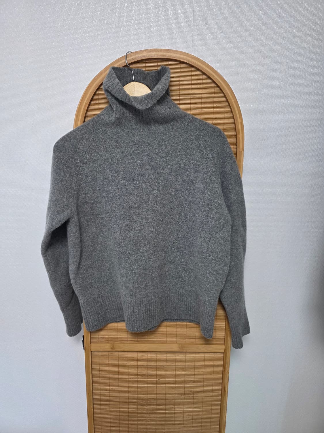 [DUNST] 울100 멜란지 그레이 터틀넥 니트 L 상품이미지1