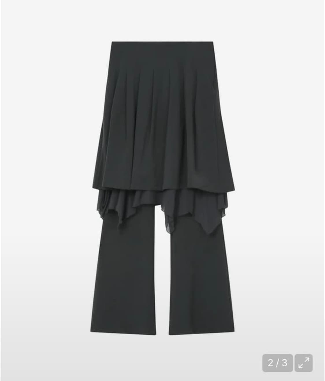 미세키서울 레이어드 스커트 팬츠 차콜 2사이즈 상품이미지2