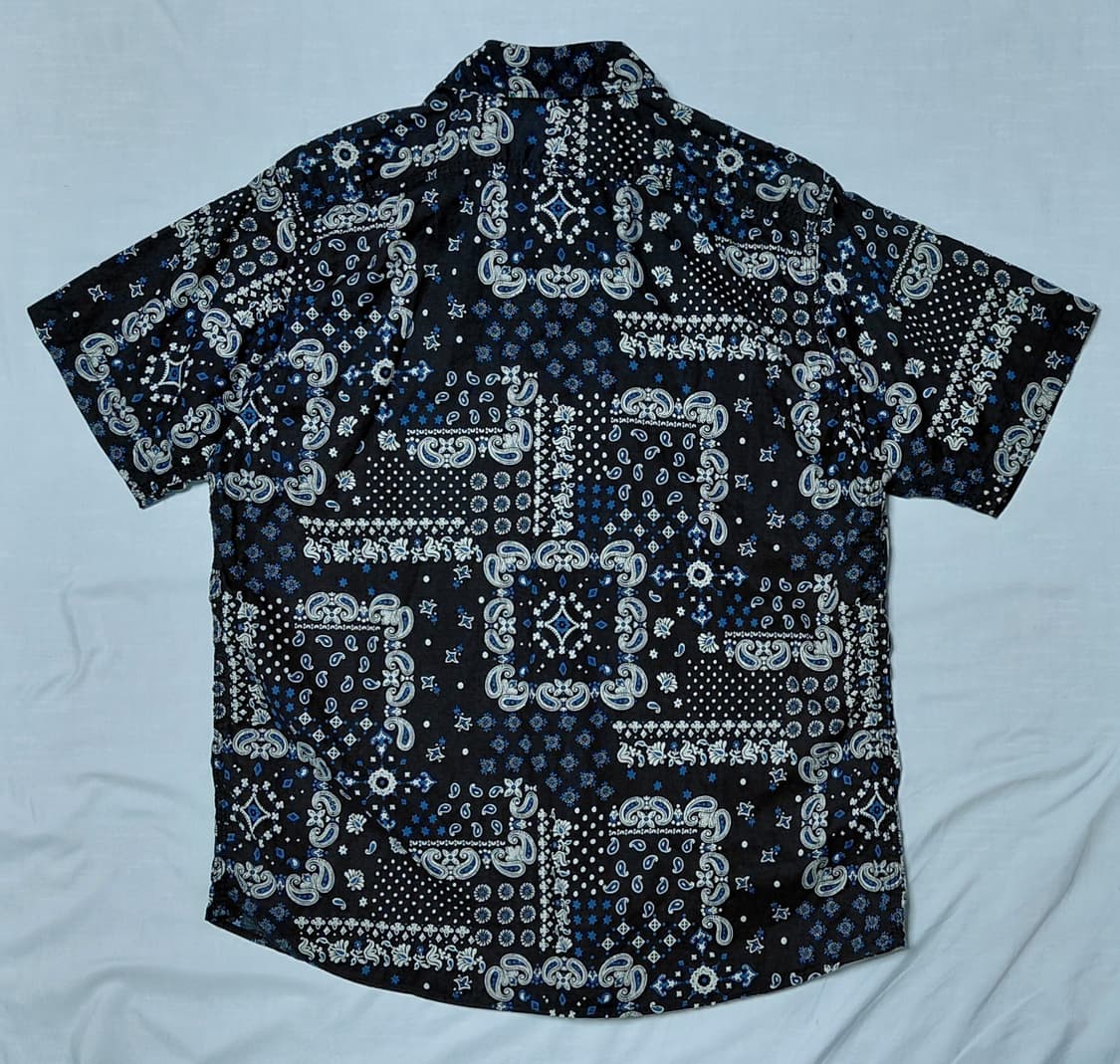 [M] KATO' BASIC 카토 베이직 반다나 패치워크 패턴 반팔 셔츠 상품이미지8