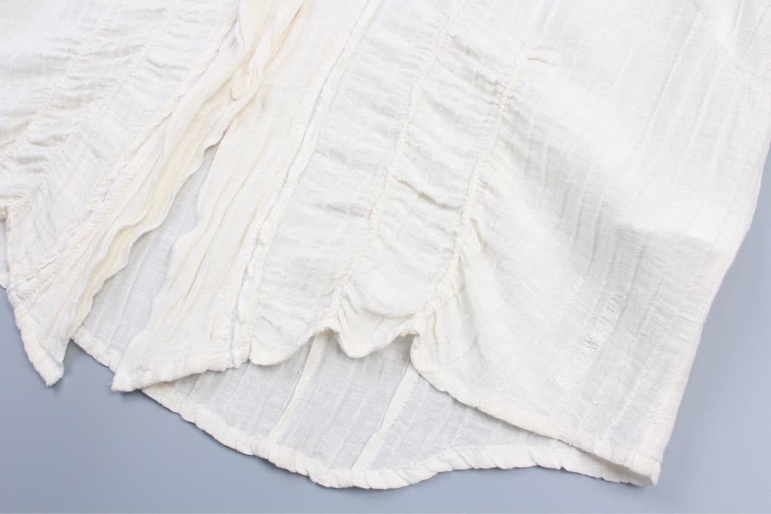 BLUE WILLI’S Ivory Hemp Silk Knit Vest 상품이미지3