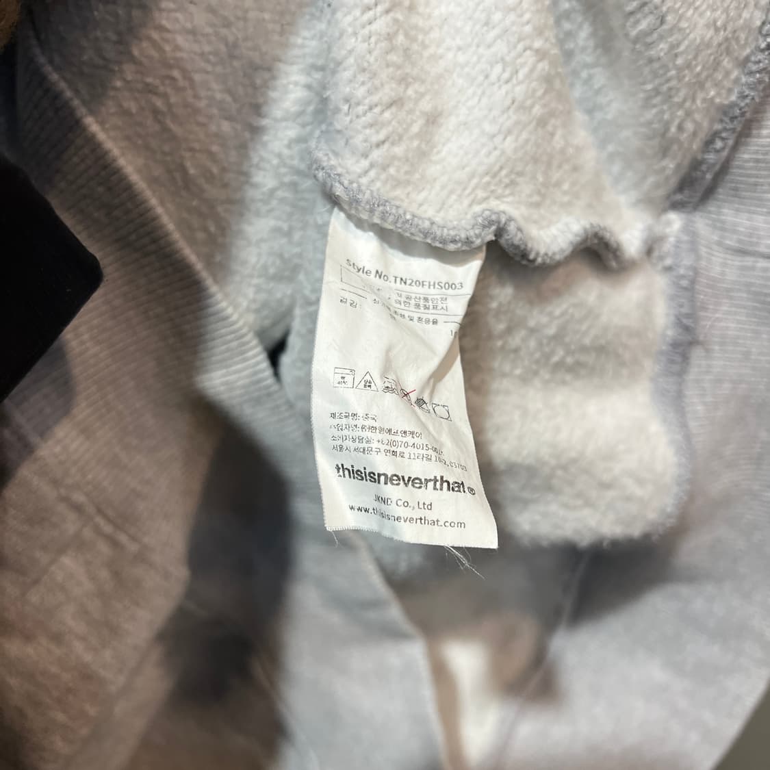 디스이즈네버댓 회색 기모 후드티 상품이미지4
