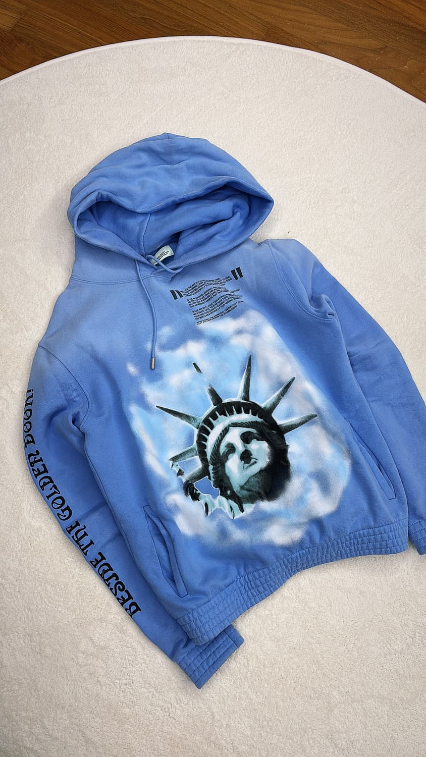 오프화이트 자유의 여신상 후드티 상품이미지4