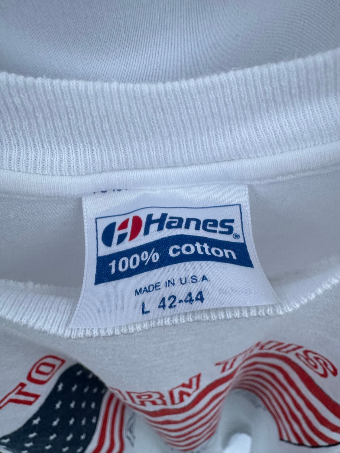 90s USA Hanes ‘ASSHOLE’ Flag Tee 상품이미지3