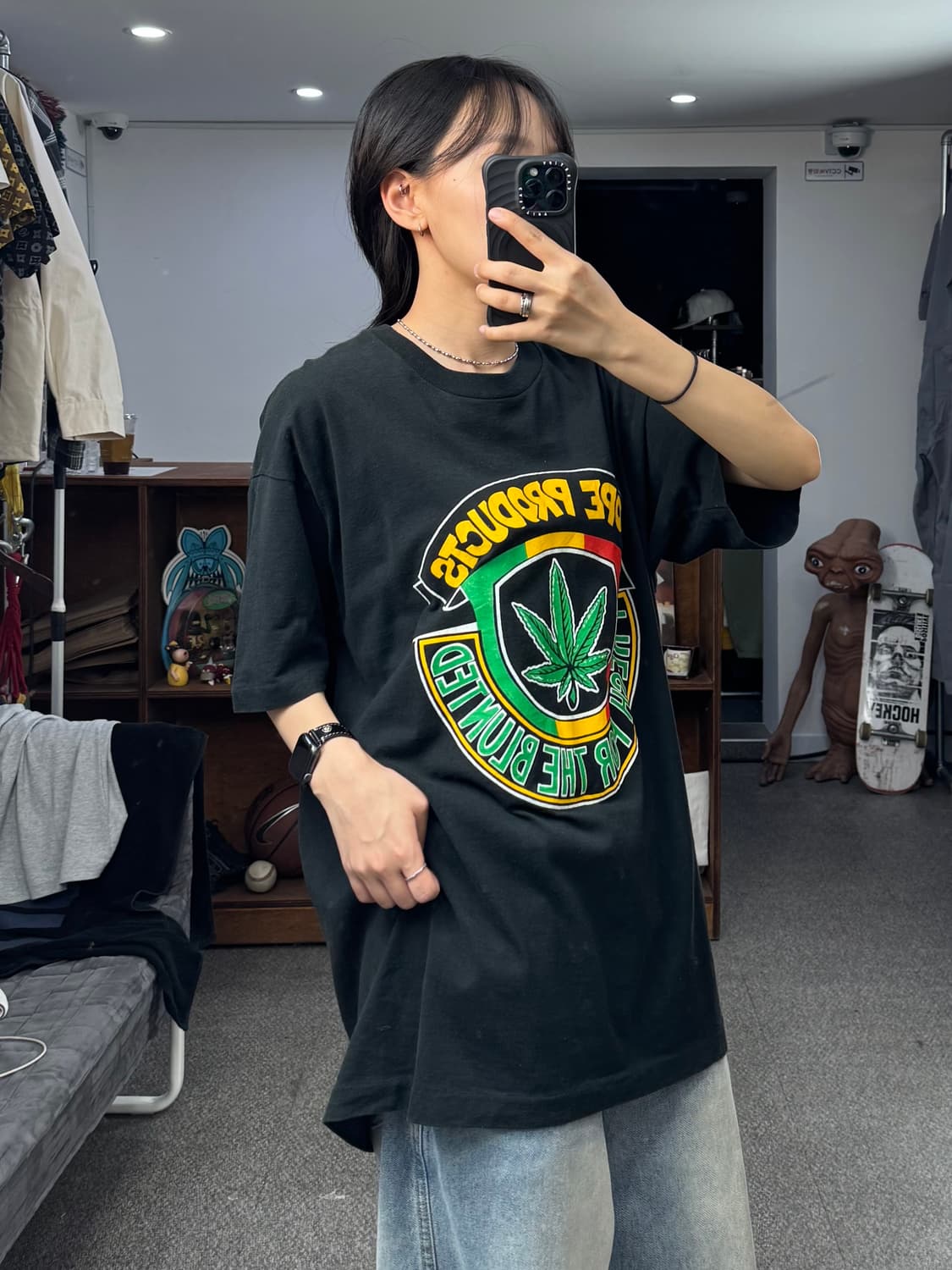 90s 프룻오브더룸 dope products 대마초 티셔츠 상품이미지5