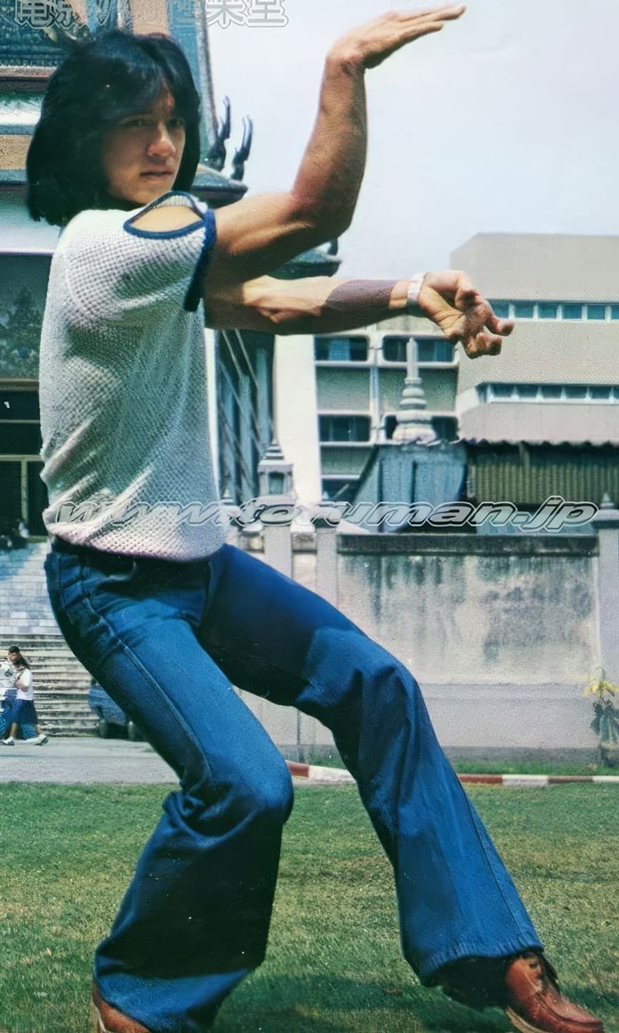 빈티지 70s 플레어진 중청 33inch 상품이미지8