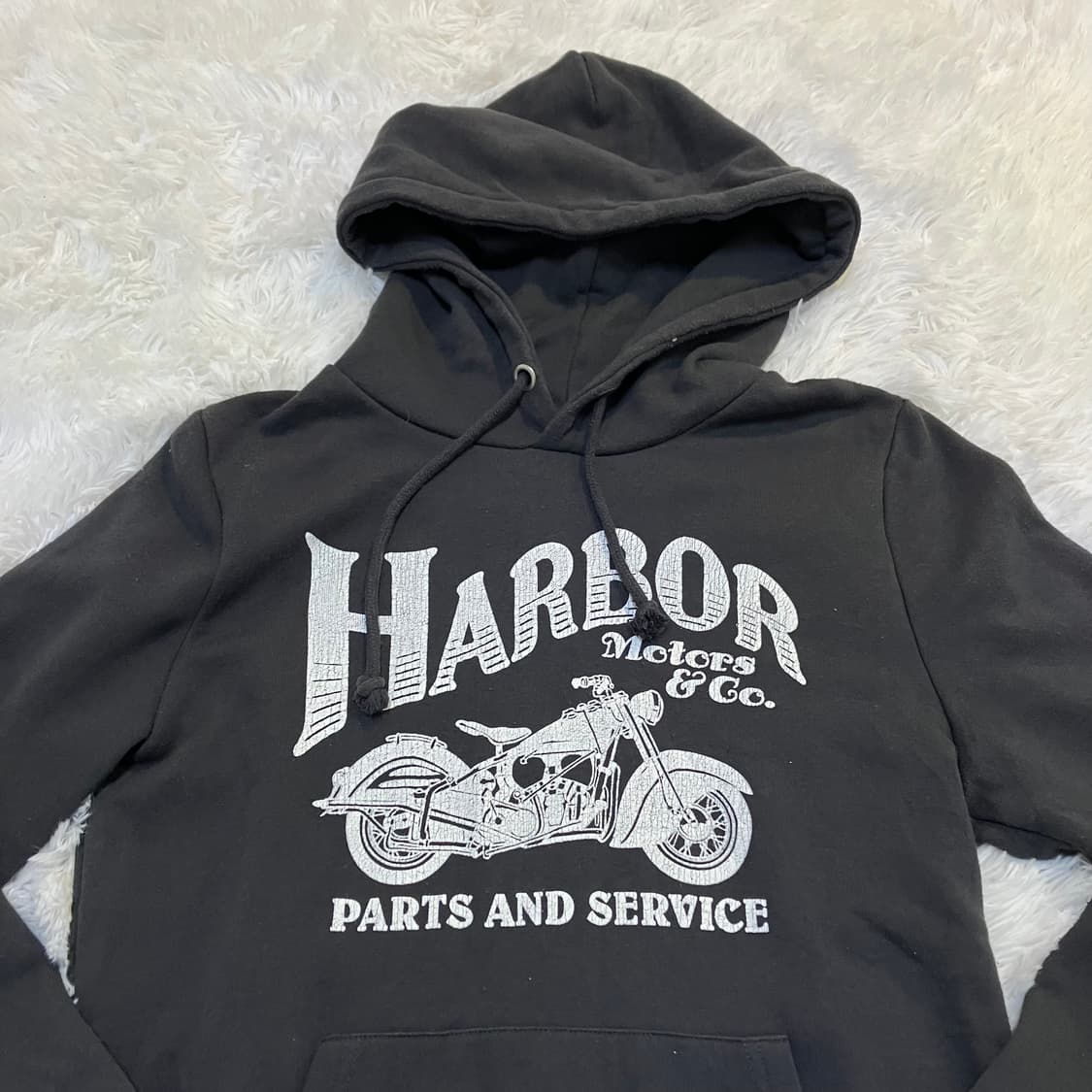 빈티지 바이커 백 자수 차콜 후드 832 y2k 스트릿 모리 갸루 일본빈 상품이미지5