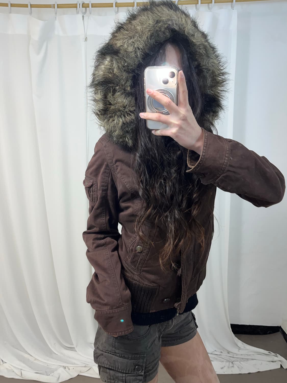 Abercrombie 울프죠 브라운 패딩 상품이미지1