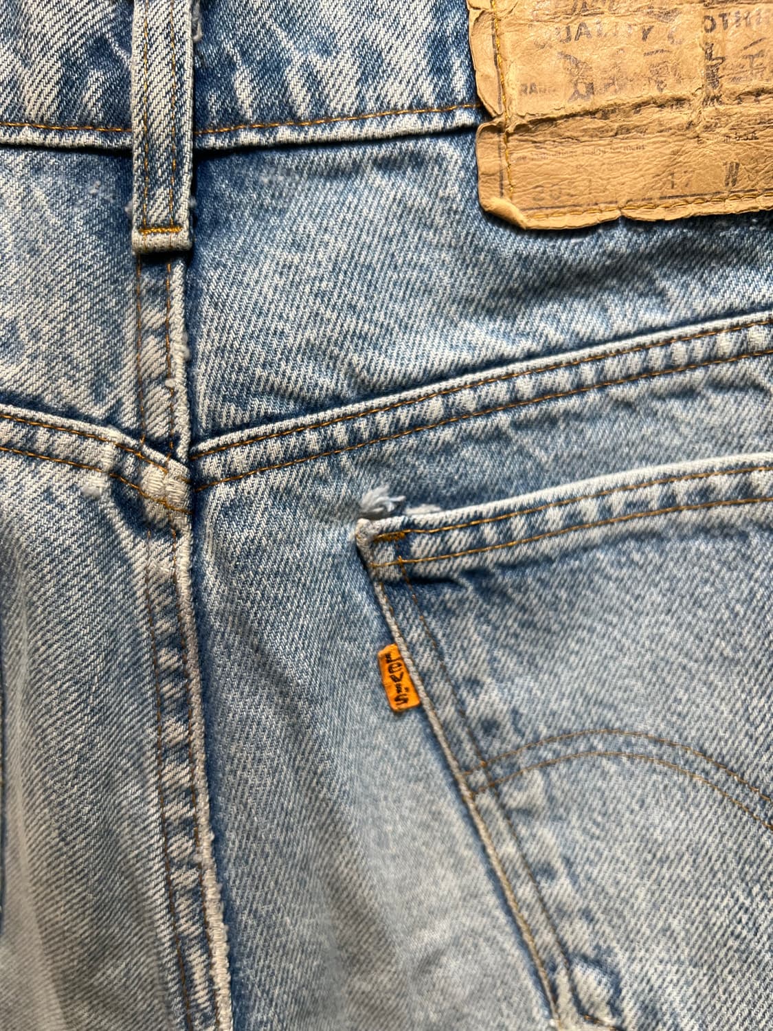 80s리바이스20517연청 오렌지탭 (32x33) 상품이미지3