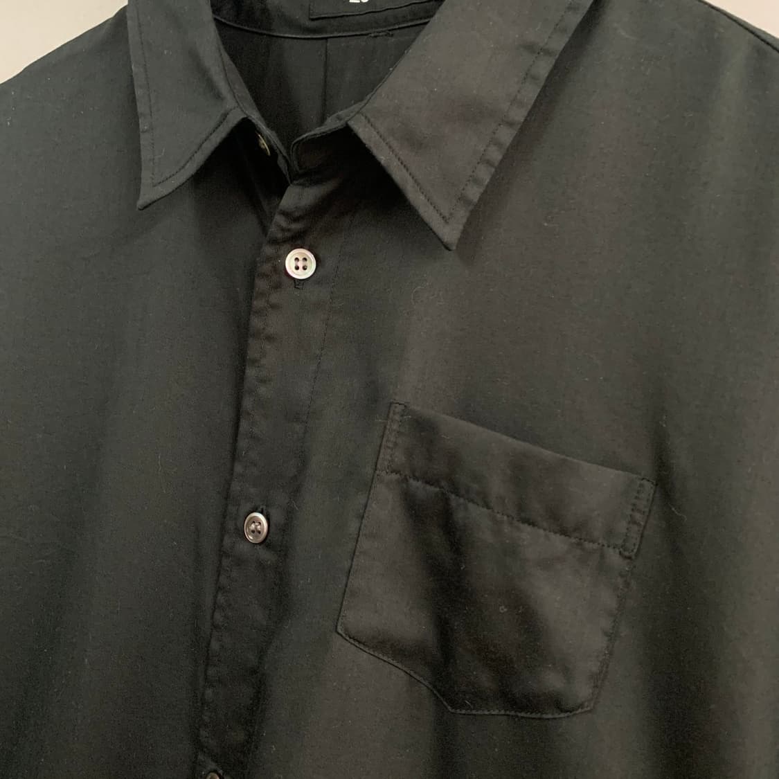 M ZUCCA 주카 오버핏 블랙 셔츠 롱 원피스 상품이미지4