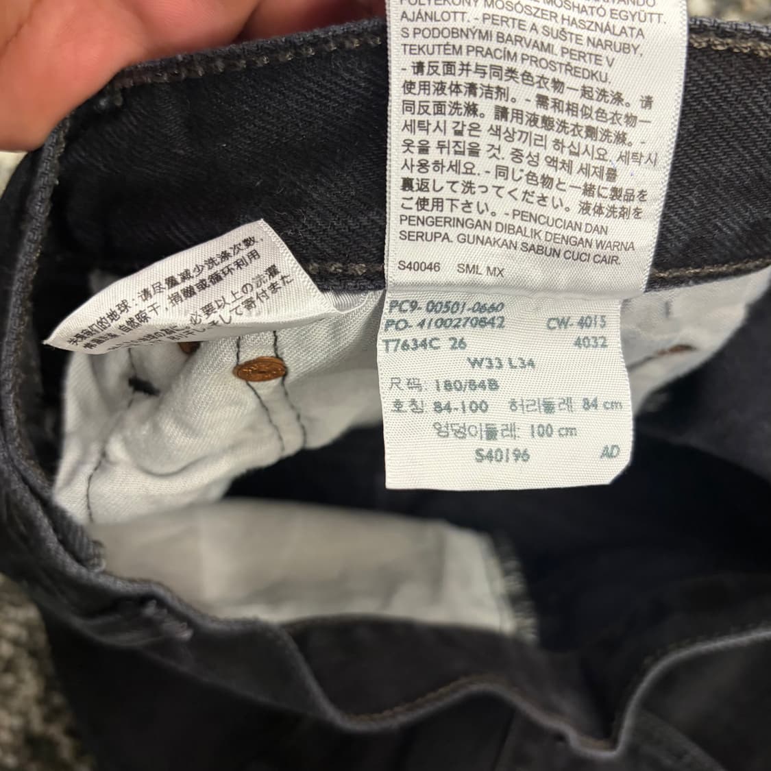 리바이스 501 스트레이트 블랙진 (34) 상품이미지6