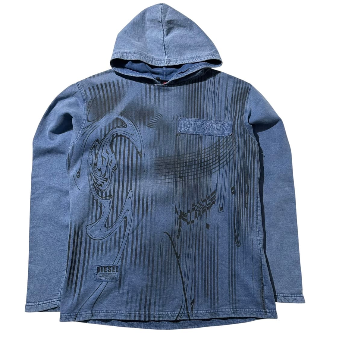 디젤 그래픽 로고 후드 상품이미지1