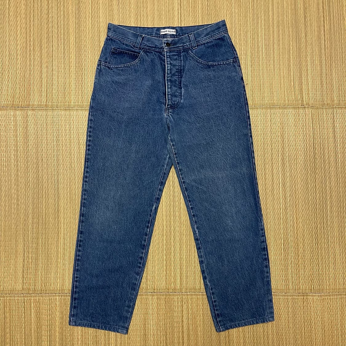 80s 스톤아일랜드 그린 엣지 와펜 데님 팬츠 상품이미지3