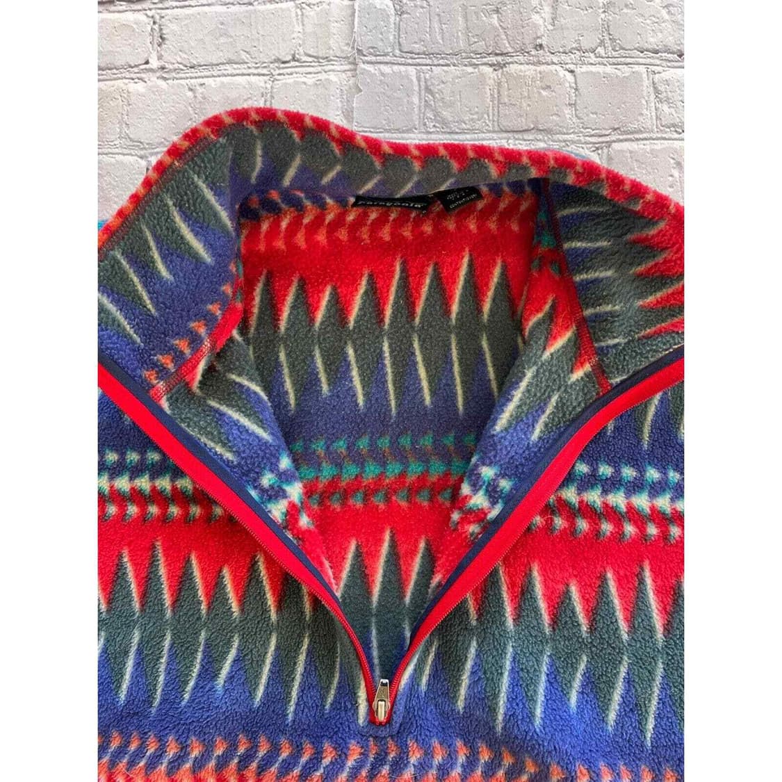 90s 파타고니아 신칠라 스냅-T 아즈텍 레드/블루/그린 USA 상품이미지3