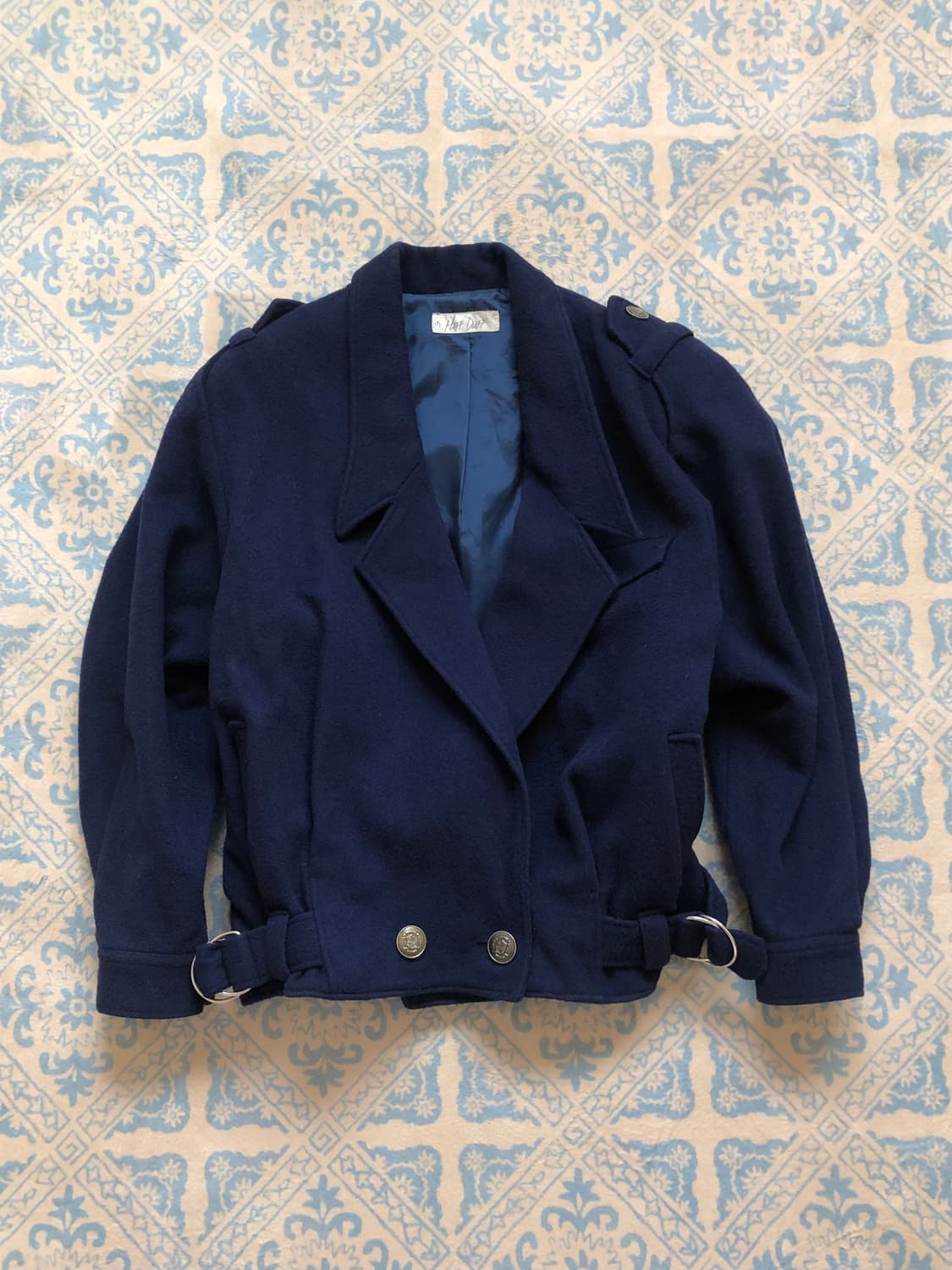 navy wool short jacket 상품이미지1