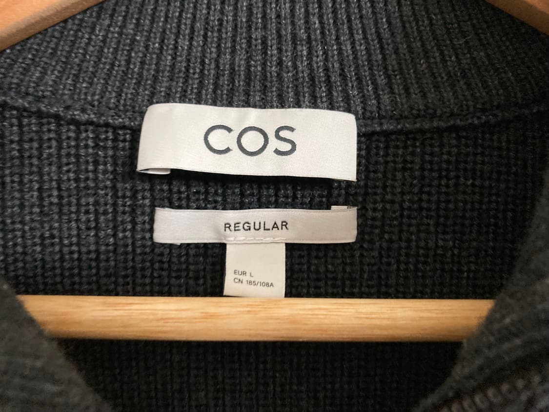 코스  울코튼 블렌드 하프 집 스웨터 L 상품이미지5