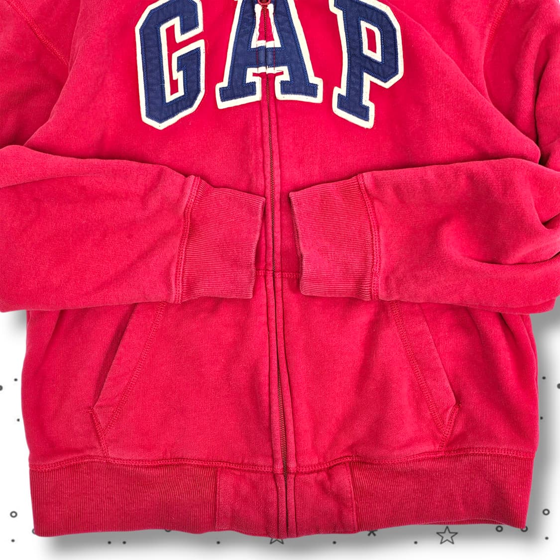 85 GAP 갭 로고 레드 후드집업 상품이미지3