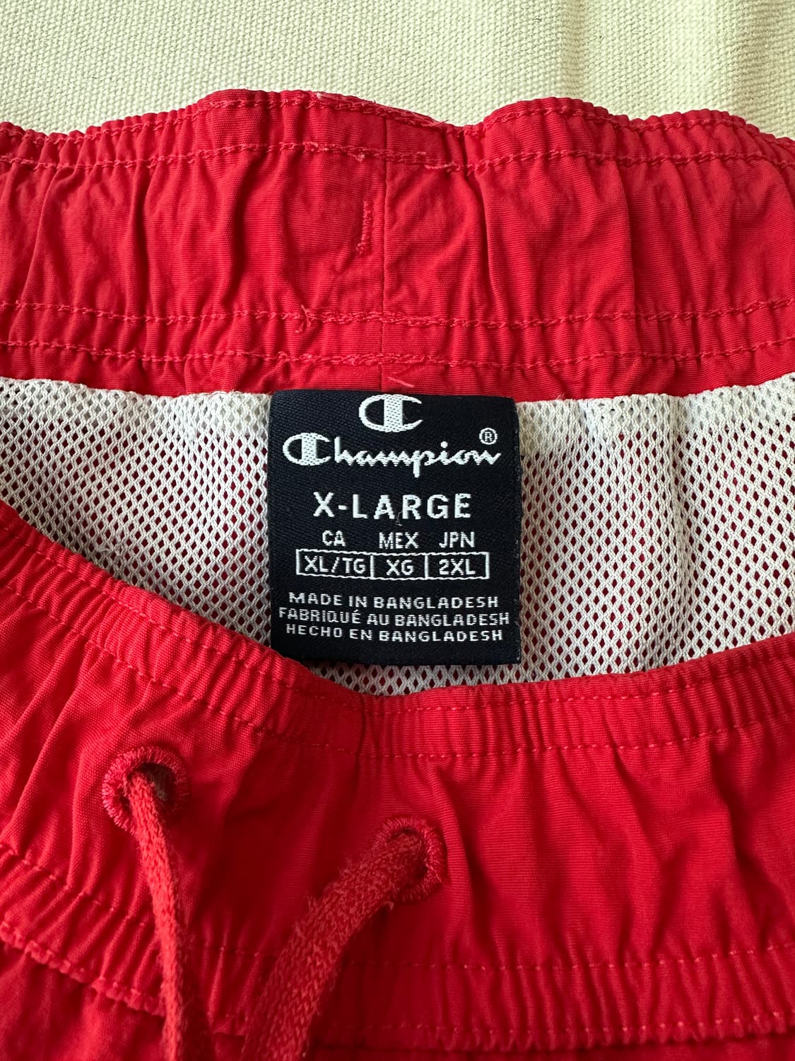 챔피온 나일론 스윔 쇼츠 레드 XL 상품이미지4