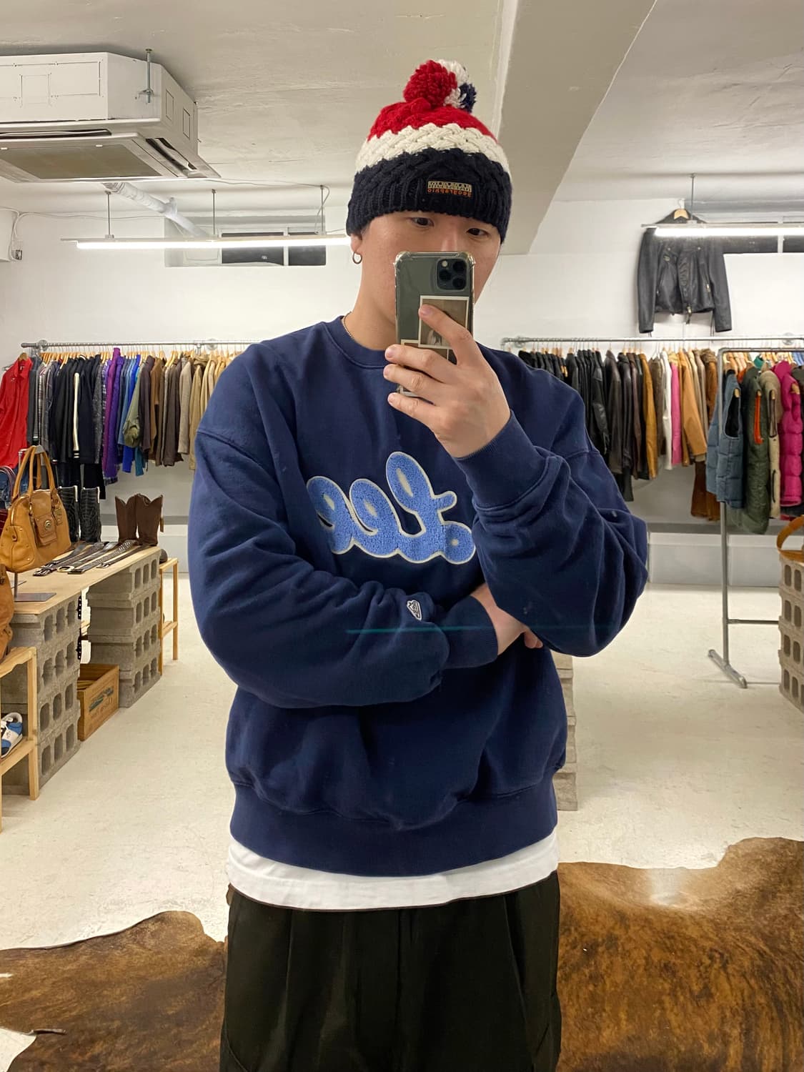 LEE sweat shirts 리 보풀자수 스웻셔츠 상품이미지6