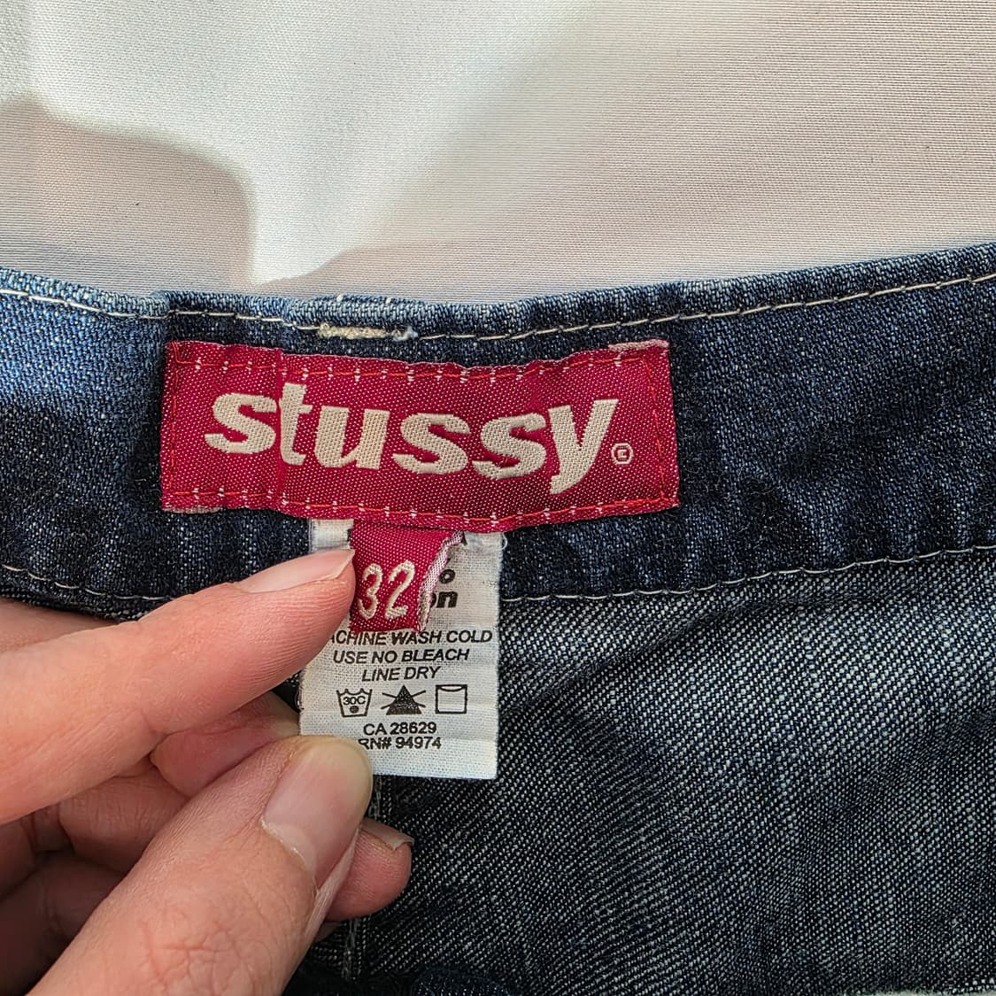 [32]90s 스투시 USA 데님 쇼츠 상품이미지2