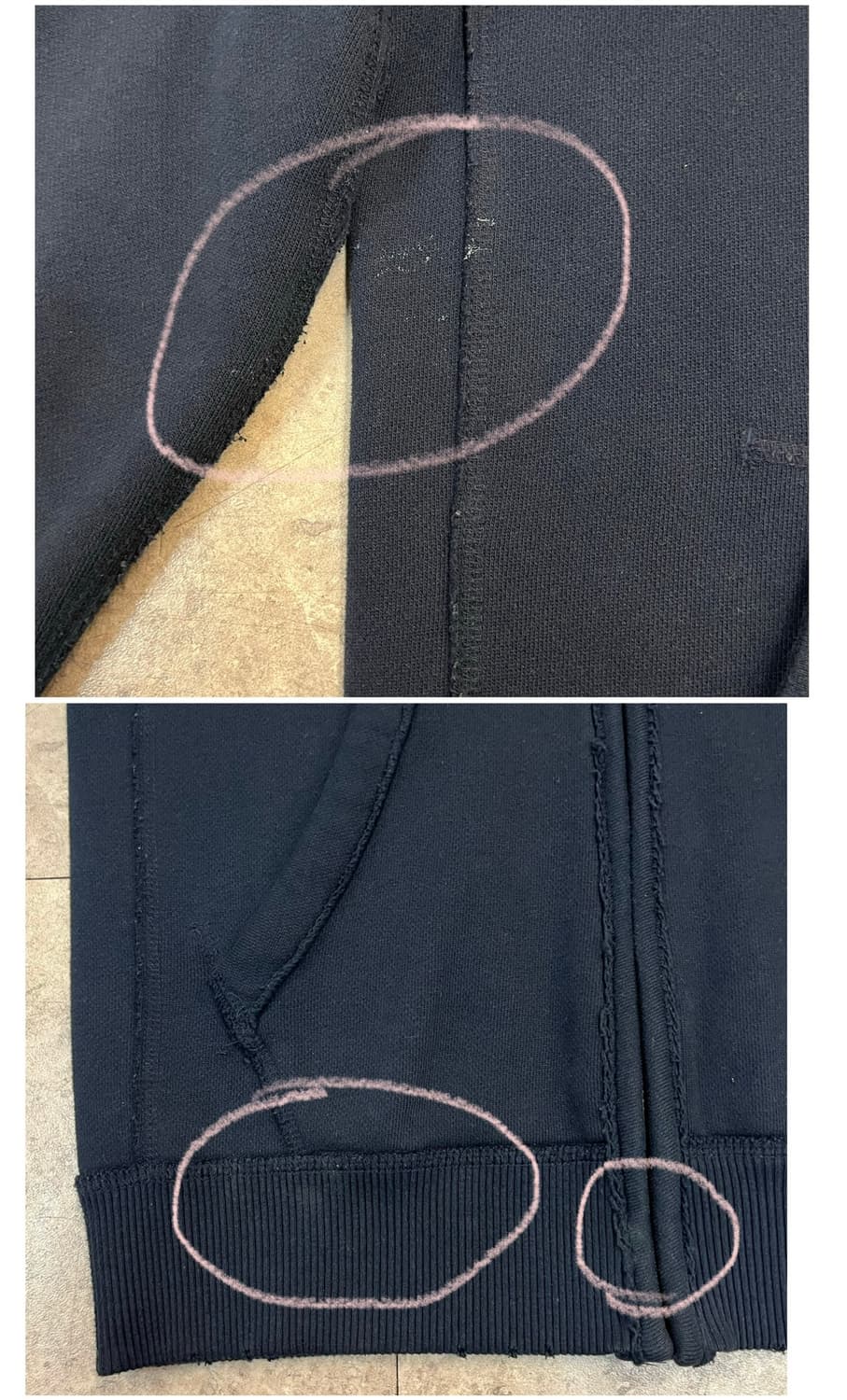 아베크롬비 기모 후드집업 네이비 M #csz3933 상품이미지6