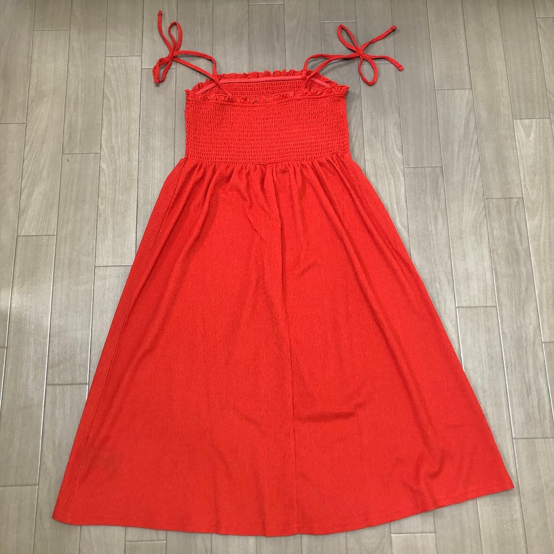 h&m 에이치앤엠 타이 스트랩 스모킹 디테일 원피스 (새상품) 상품이미지6