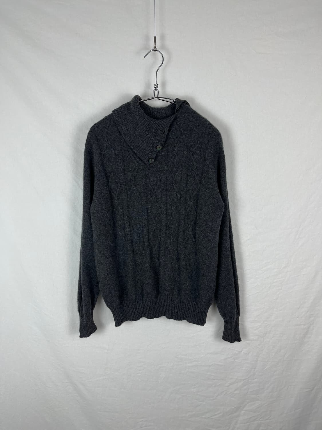 100% Cashmere 자개단추 니트  상품이미지5