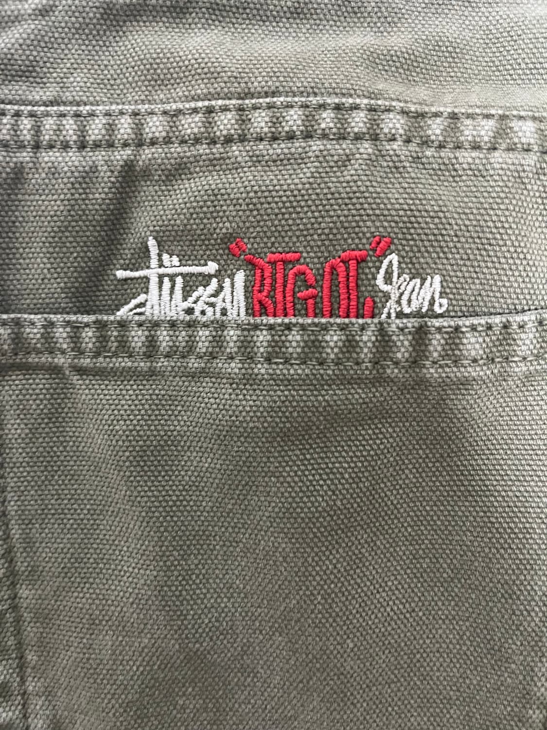 [30] 스투시 빅 올 진 올리브 드랩 데님 판매합니다 상품이미지7