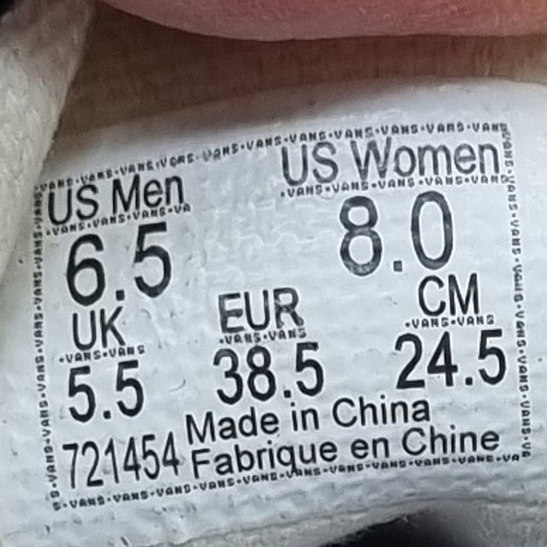 반스  체커보드 vr3 스니커즈245  상품이미지6