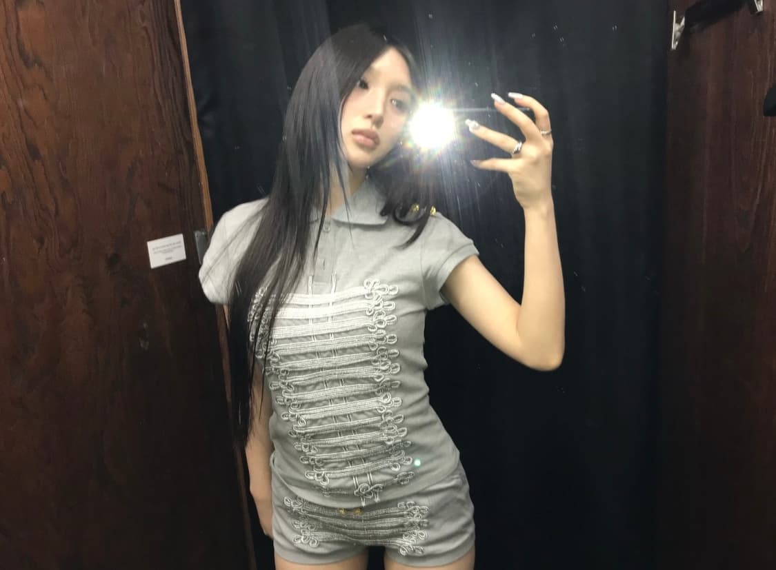 그레이톱+반바지 세트 상품이미지2