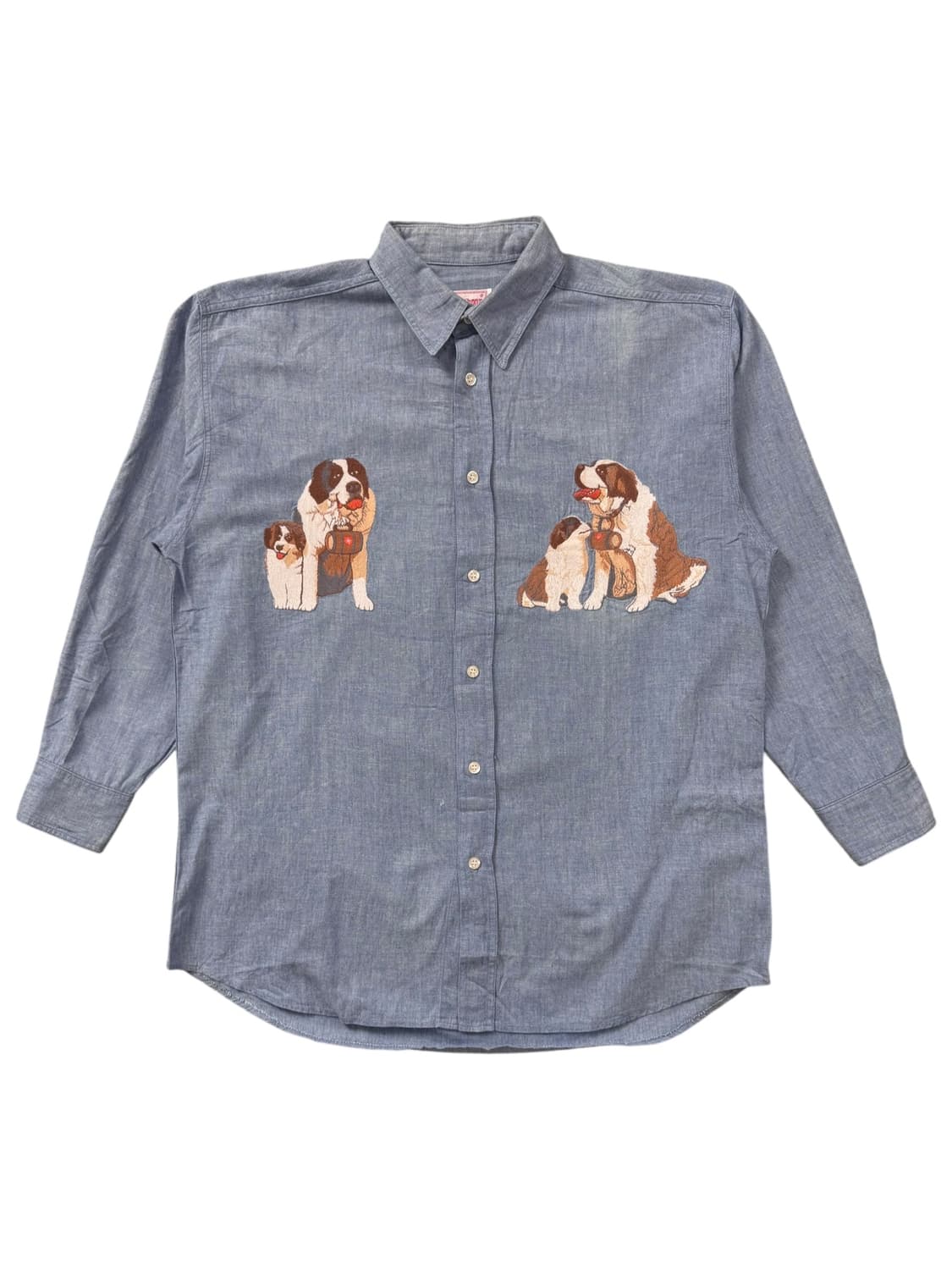 miss au green dog chambray shirt 상품이미지1