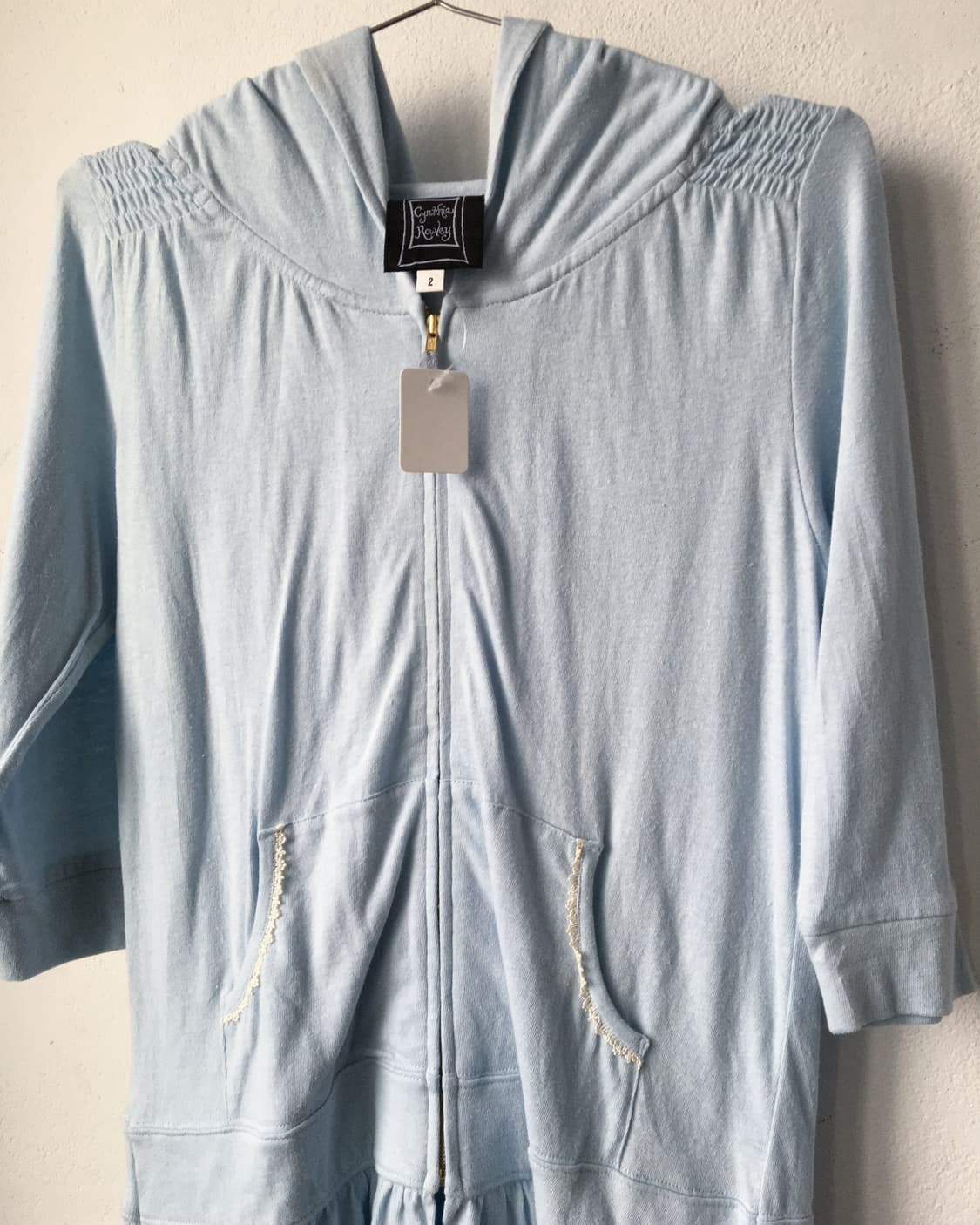 Frill lace point hood zip up 상품이미지4