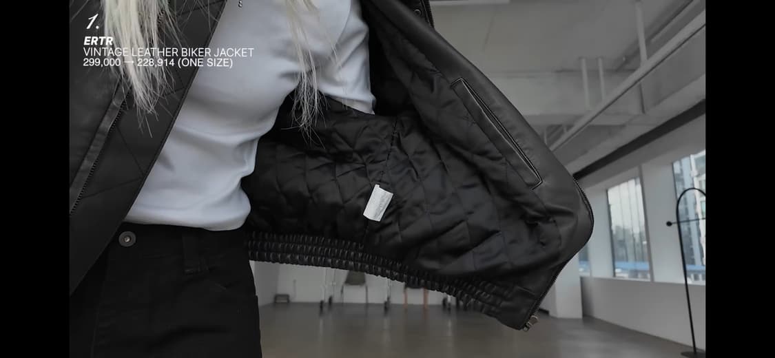 ERTR Vintage Leather Biker Jacket 이알티알 상품이미지3