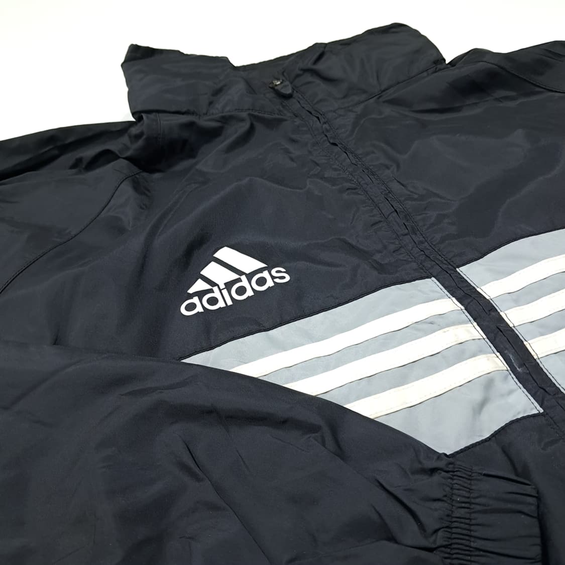 CL843 L 아디다스 삼선 블랙 바람막이 자켓 상품이미지5