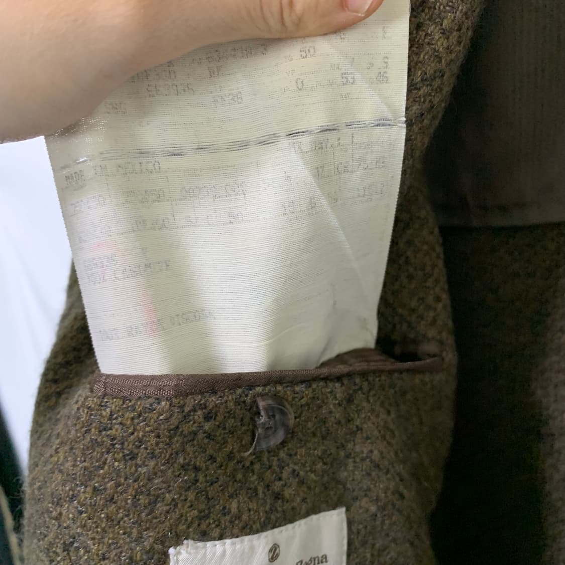 제냐 캐시미어 헤링본 자켓 블레이저 브라운 하이엔드 빈티지 상품이미지6