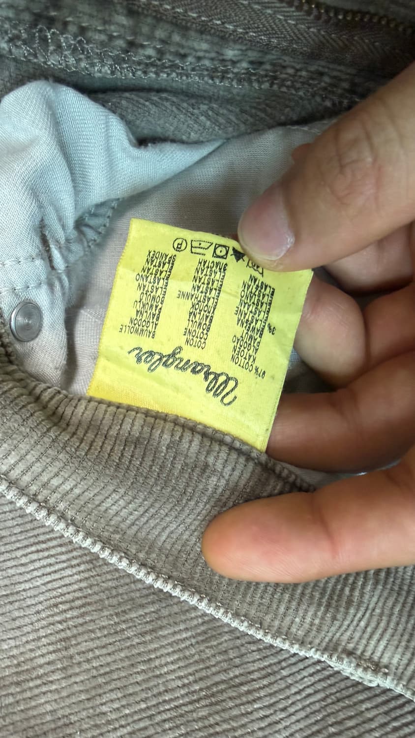 랭글러 코듀로이 팬츠 33X32 상품이미지3