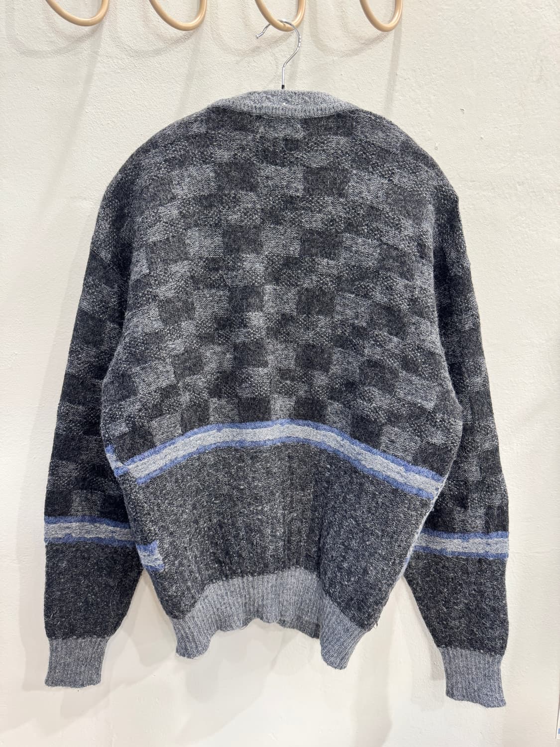 japan vintage wool 패턴 가디건 상품이미지7