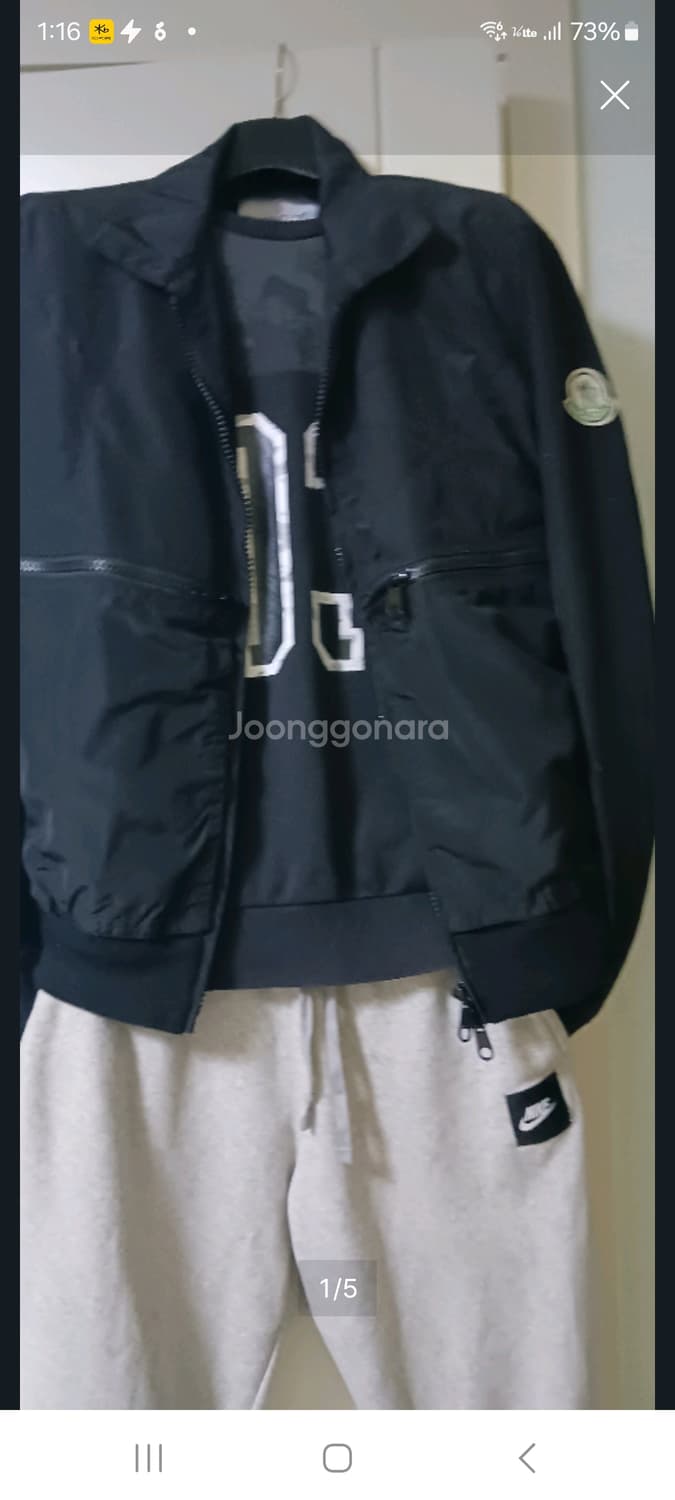 몽클레어 점퍼블랙.   M/L 상품이미지1