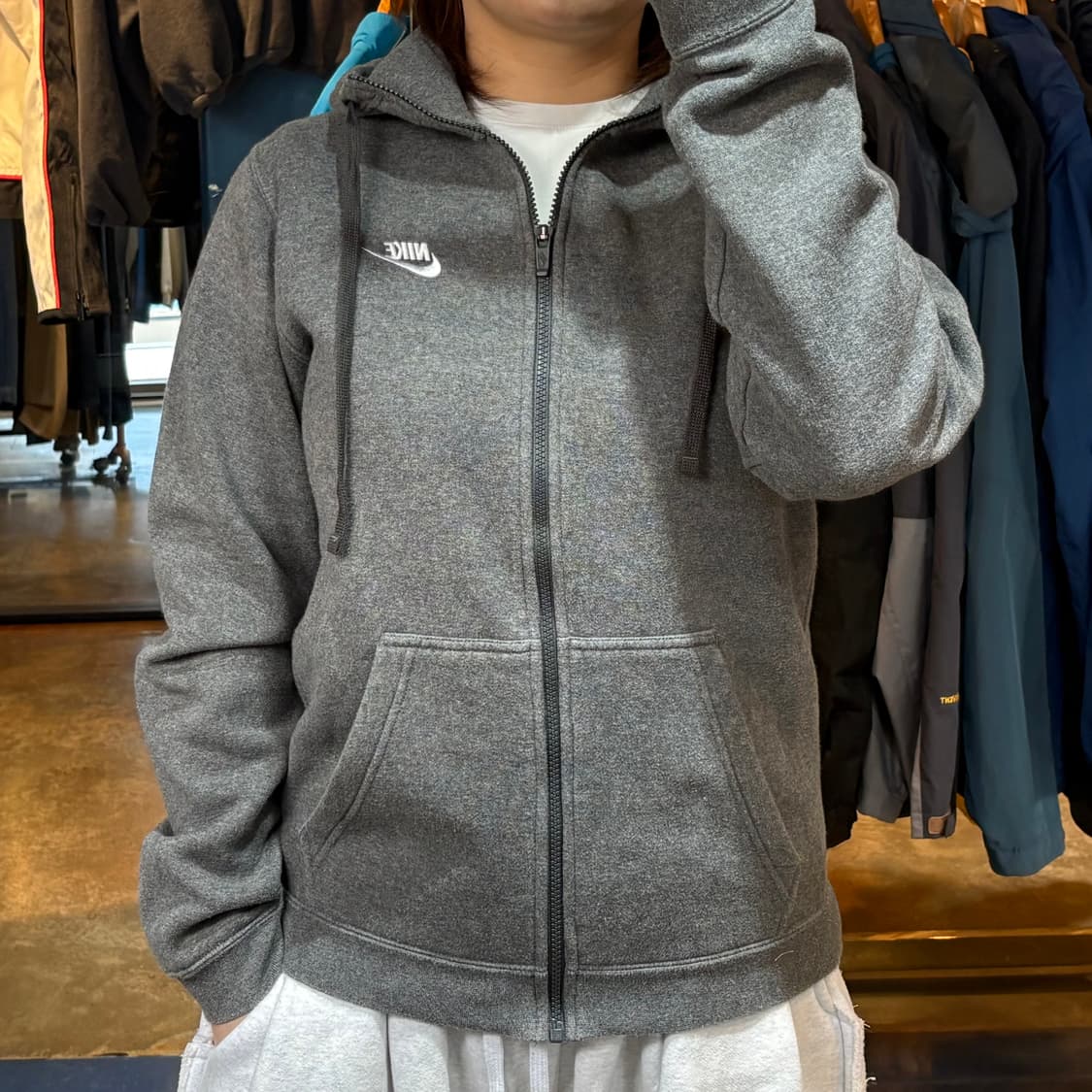 나이키 그레이 후드집업 상품이미지1