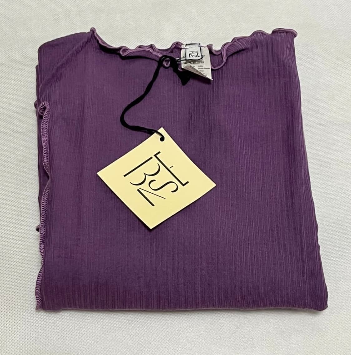 베이스레인지 OMATO 롱 슬리브리스 탑 퍼플 상품이미지2