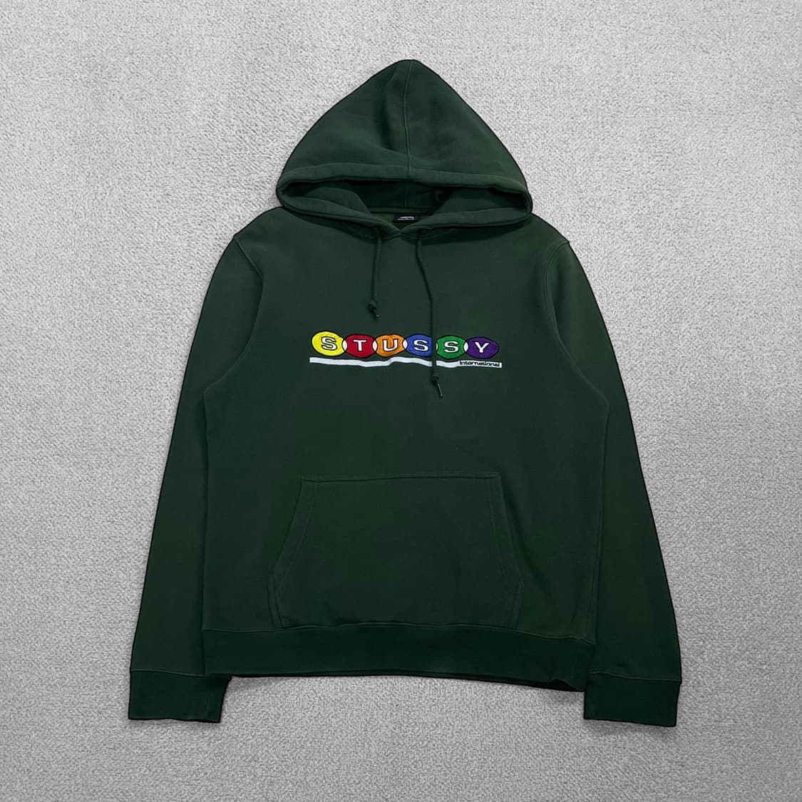 스투시 Stussy 포켓볼 스펠 로고 후드티 그린 상품이미지1