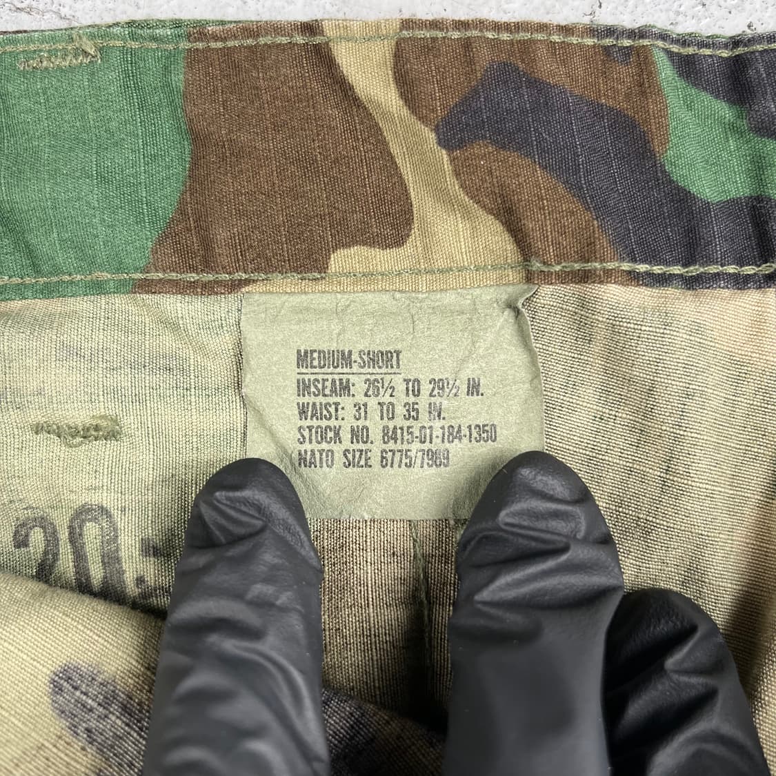 빈티지 Us army 립스탑 엑스트라 컷오프 카모 쇼츠 상품이미지6