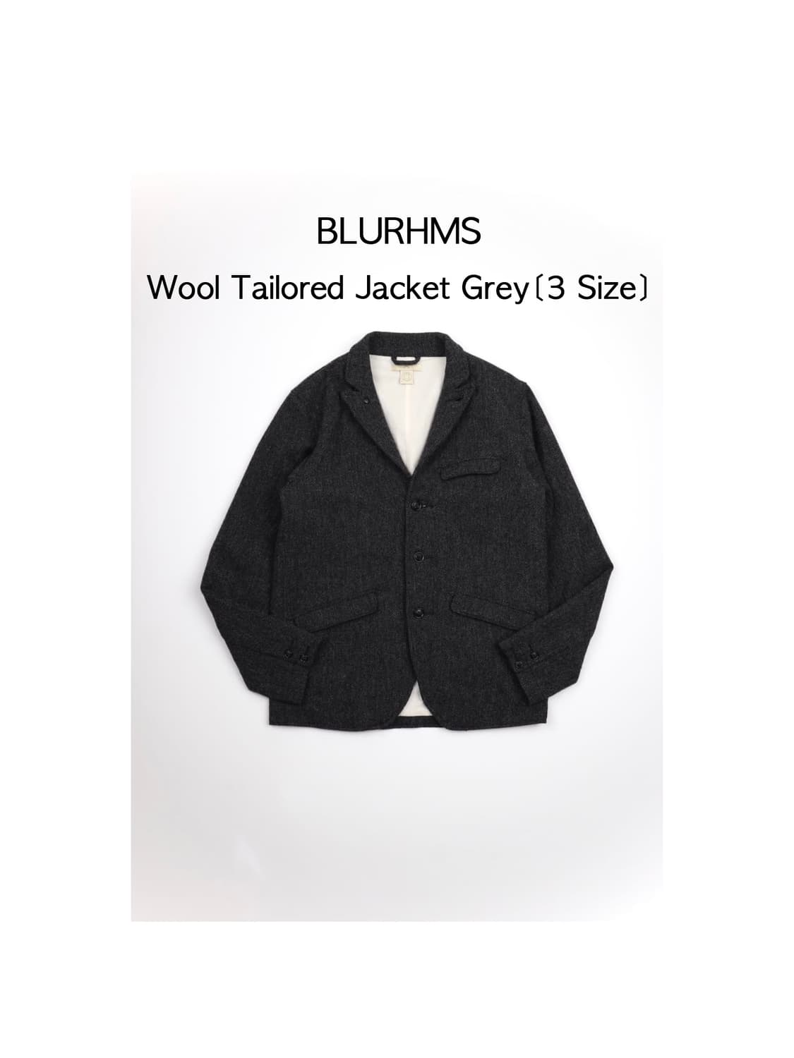 Blurhms 울 테일러드 자켓 그레이 상품이미지1