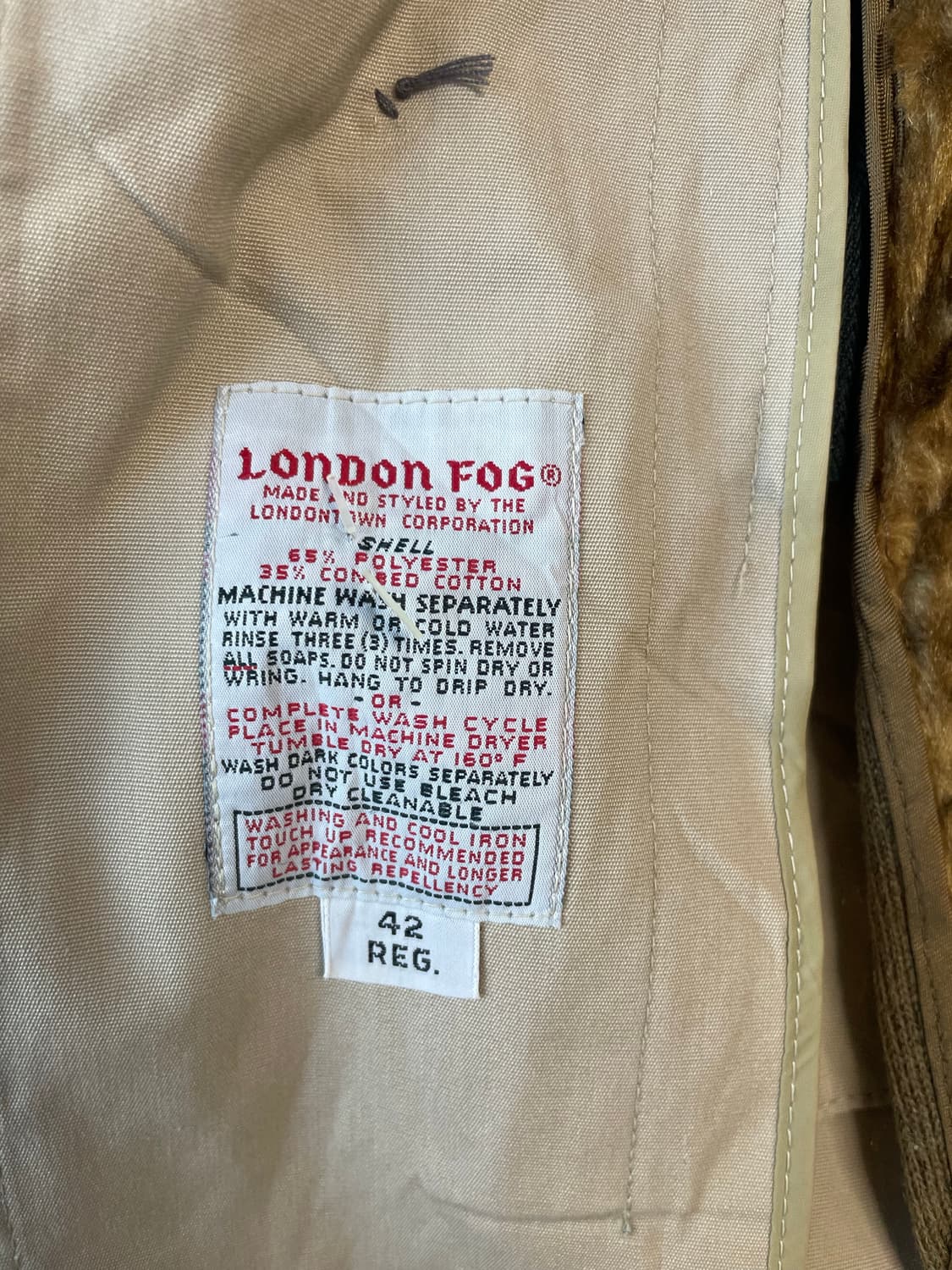 London Fog 90년대 빈티지 트렌치 하프코트 상품이미지9