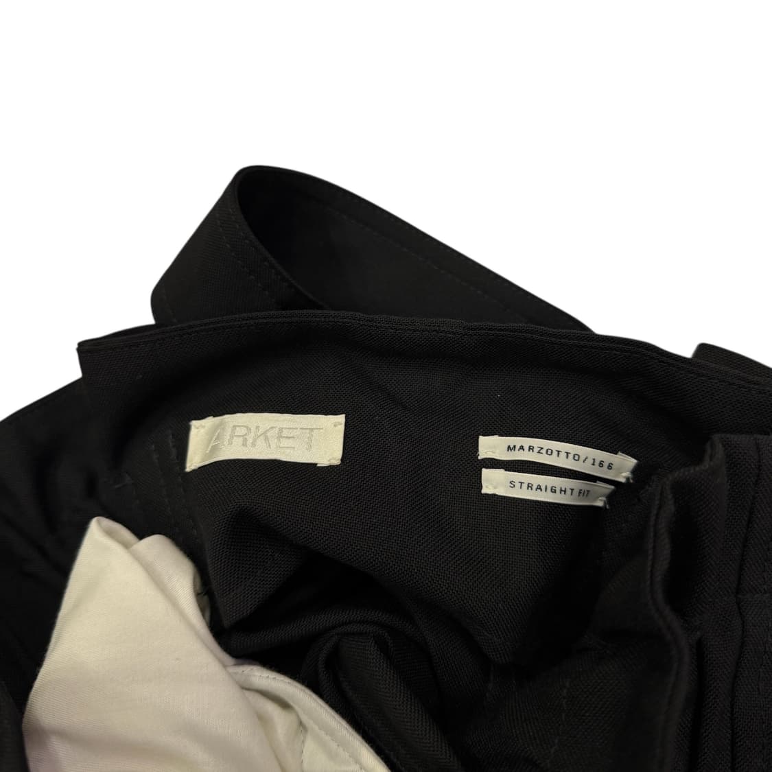 ARKET 아르켓 벨트 스트레이트핏 울 슬랙스 팬츠 바지 블랙 36 상품이미지4