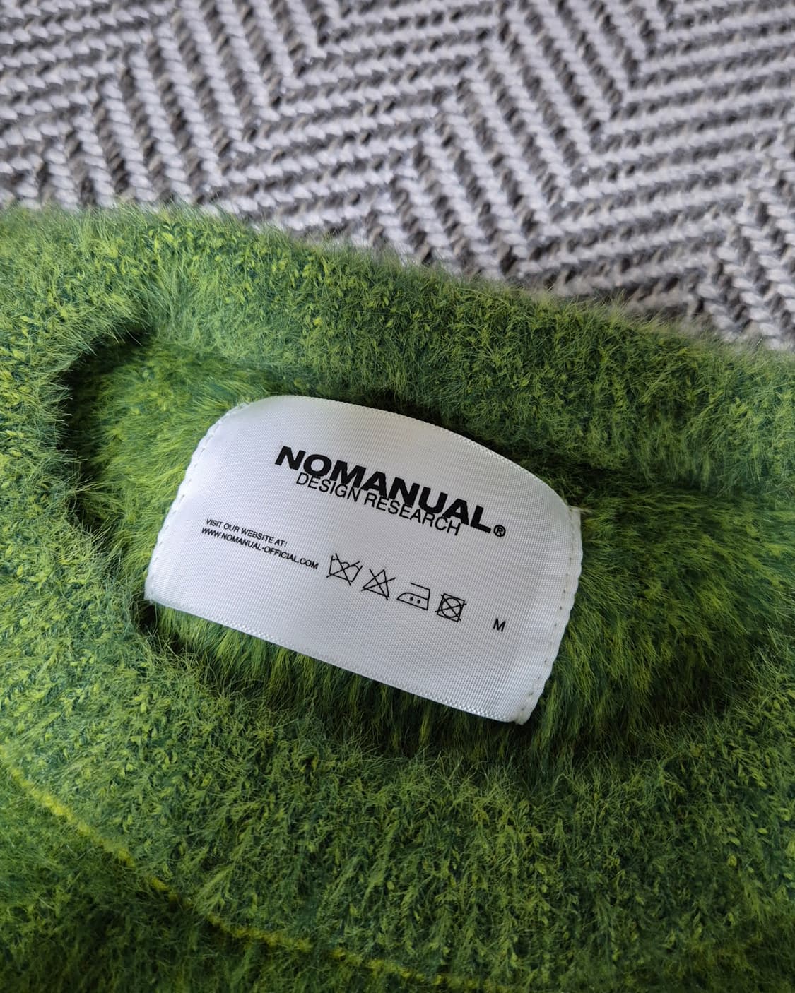 노매뉴얼 헤어리 니트(grass green) M 상품이미지3
