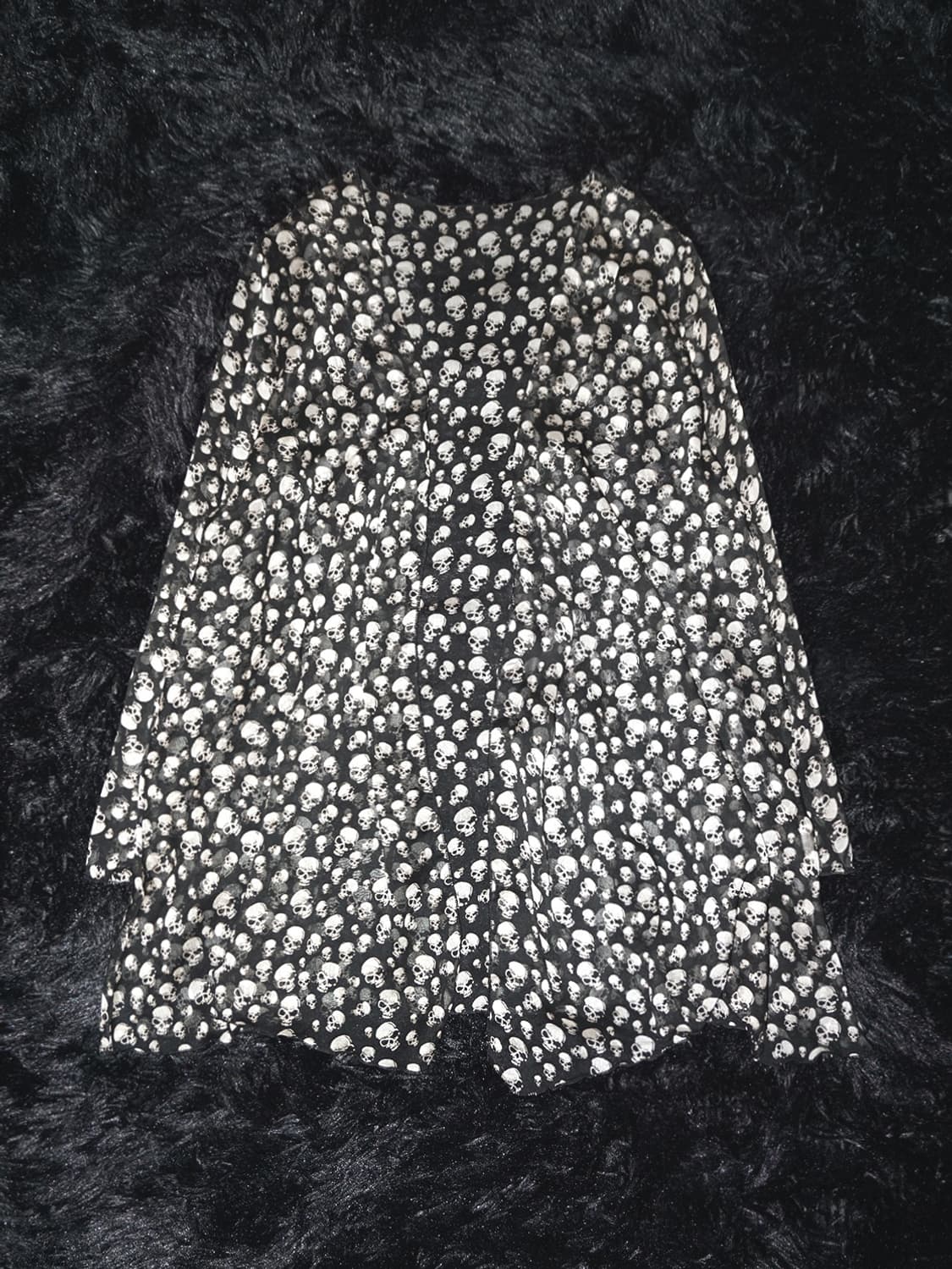 skull graphic see-through cardigan  상품이미지5