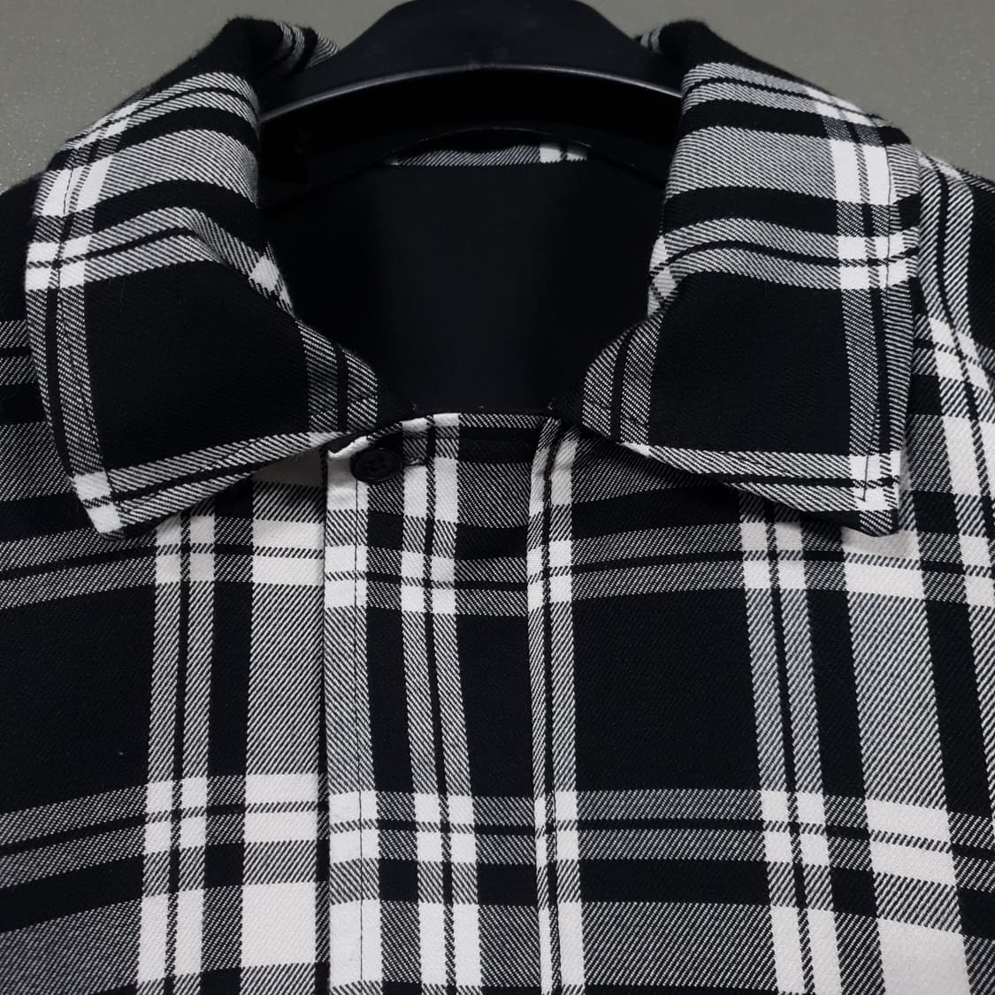 실측 XL 위캔더스 리버서블 양면 체크 플레이드 블루종 자켓 WKNDRS 상품이미지4