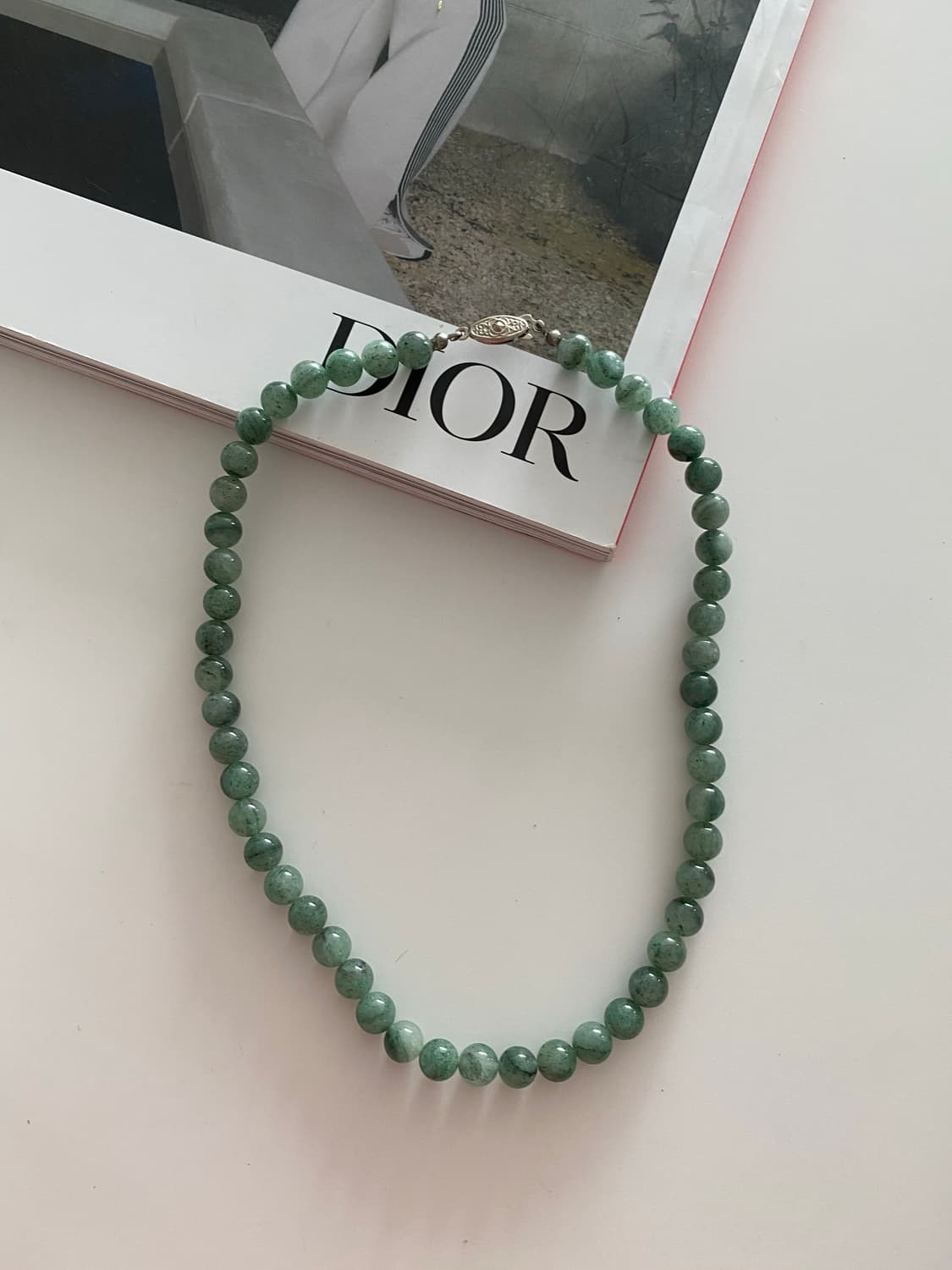 그린 옥 비즈 목걸이 상품이미지3